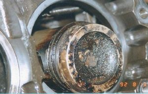 Piston de compresseur contaminé par l'eau